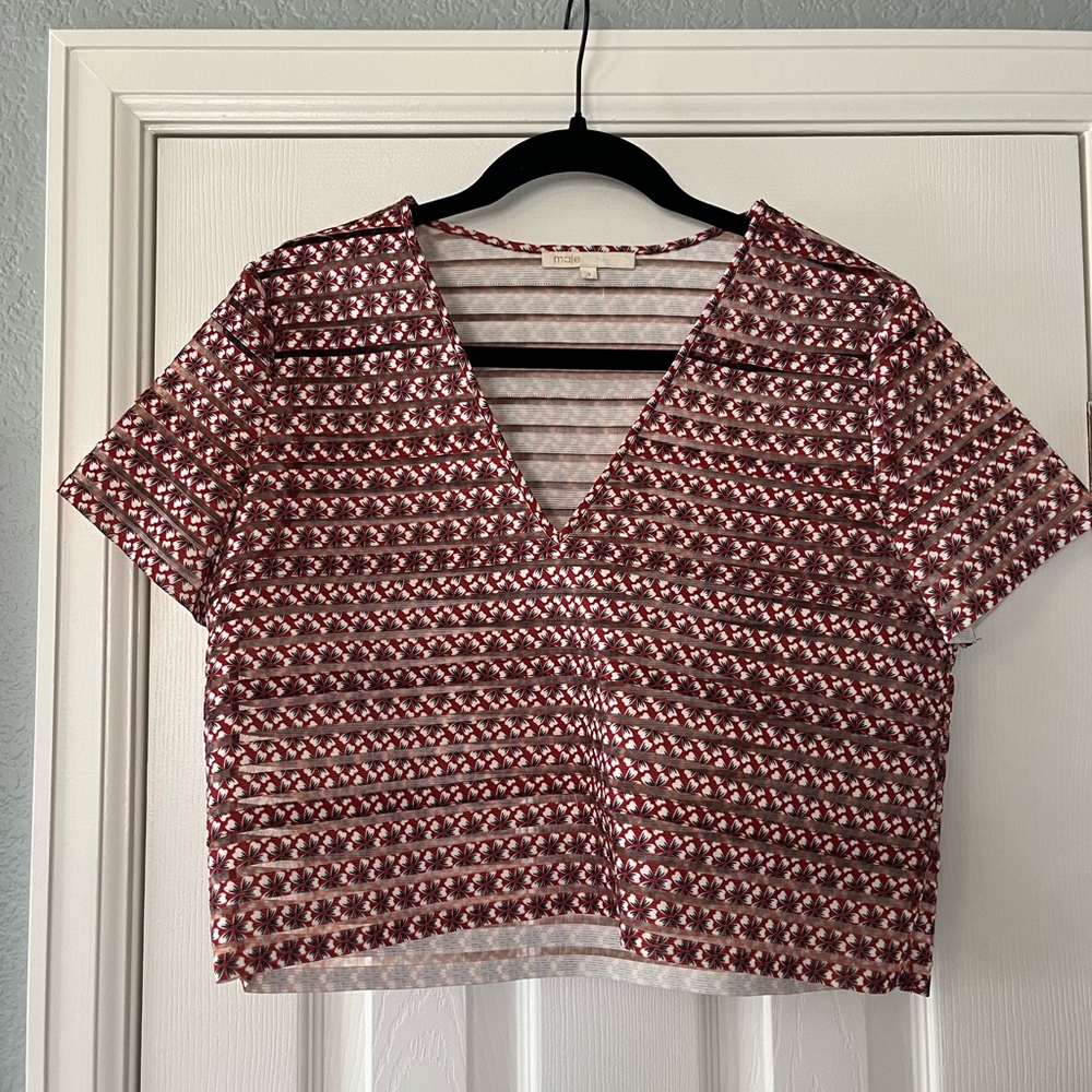 Maje Sheer Cropped